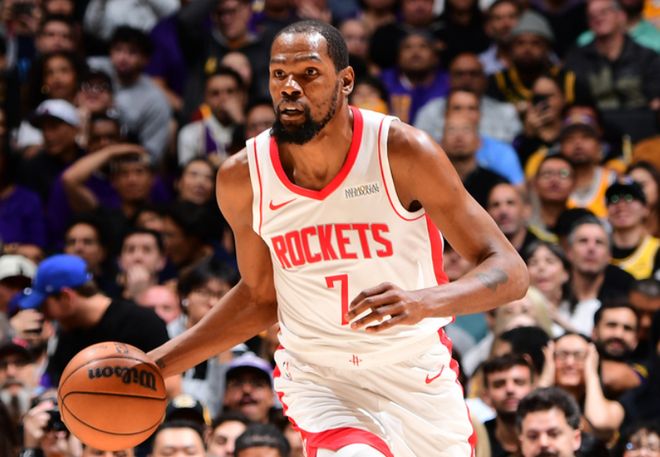 杜兰特季后赛复出23分创纪录 火箭0-2落后陷困境